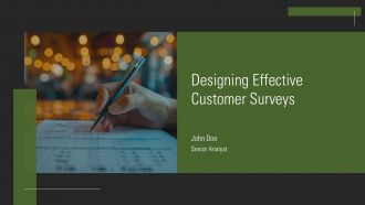 Designing Effective Customer Surveys PPT PowerPoint AT