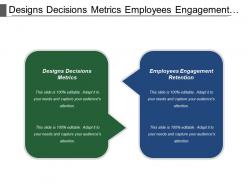 Designs decisions metrics employees engagement retention supplier power