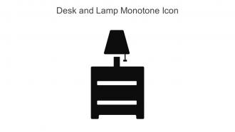 Desk And Lamp Monotone Icon In Powerpoint Pptx Png And Editable Eps Format