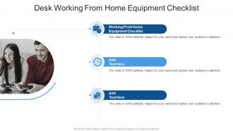 Desk Working From Home Equipment Checklist In Powerpoint And Google Slides Cpb