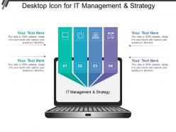 Desktop icon for it management and strategy