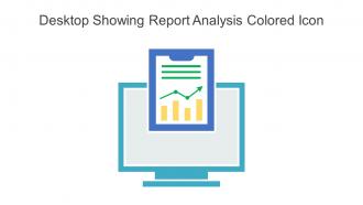 Desktop Showing Report Analysis Colored Icon In Powerpoint Pptx Png And Editable Eps Format