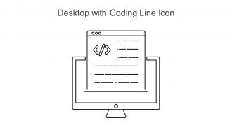 Desktop With Coding Line Icon