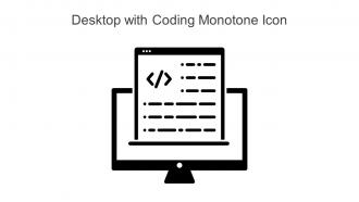 Desktop With Coding Monotone Icon
