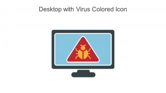 Desktop With Virus Colored Icon In Powerpoint Pptx Png And Editable Eps Format