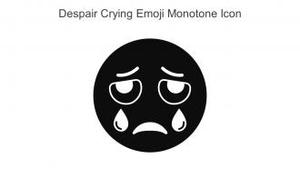 Despair Crying Emoji Monotone Icon In Powerpoint Pptx Png And Editable Eps Format