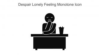 Despair Lonely Feeling Monotone Icon In Powerpoint Pptx Png And Editable Eps Format