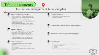 Destination Management Business Plan Powerpoint Presentation Slides Analytical Editable
