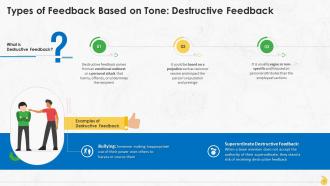 Destructive Feedback At Workplace Training Ppt