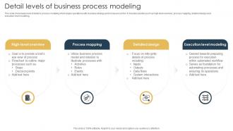 Detail Levels Of Business Process Modeling