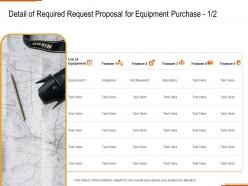 Detail of required request proposal for equipment purchase feature ppt powerpoint presentation outline