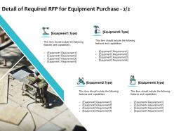 Detail of required rfp for equipment purchase planning ppt powerpoint presentation ideas graphics