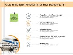 Detailed business analysis obtain the right financing for your business investor ppt aids