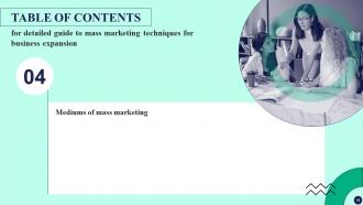 Detailed Guide To Mass Marketing Techniques For Business Expansion MKT CD V Graphical Interactive