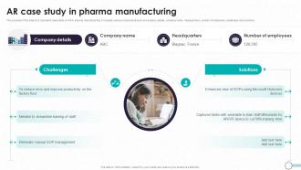 Detailed Guide To Modern AR Case Study In Pharma Manufacturing TC SS