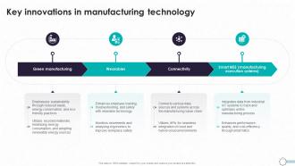 Detailed Guide To Modern Key Innovations In Manufacturing Technology TC SS