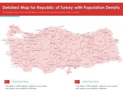 Detailed map for republic of turkey with population density powerpoint presentation ppt template