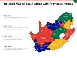 Detailed map of south africa with provincial names