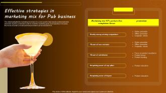 Detailed Marketing Plan For A Pub Start Up Effective Strategies In Marketing