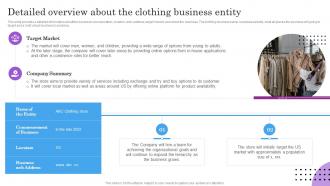 Detailed Overview About The Clothing Business Entity BP SS