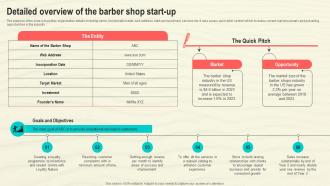 Detailed Overview Of The Barber Shop Hair Salon Business Plan BP SS