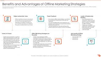 Detailed overview of various offline marketing strategies benefits and advantages of offline marketing