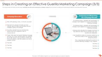 Detailed overview of various offline marketing strategies steps in creating an effective guerilla