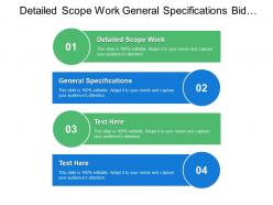 Detailed scope work general specifications bid drawings reference drawings