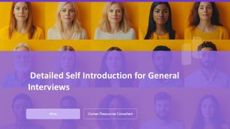 Detailed Self Introduction For General Interviews PPT Example AT