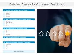 Detailed survey for customer feedback
