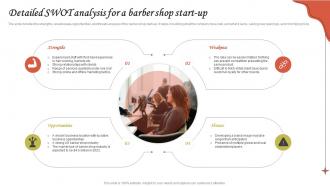 Detailed Swot Analysis For A Barber Shop Start Up Hairdressing Business Plan BP SS