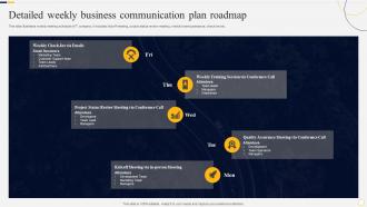 Detailed Weekly Business Communication Plan Roadmap