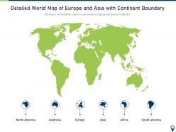 Detailed world map of europe and asia with continent boundary