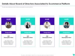 Details about board associated e commerce website investor funding elevator
