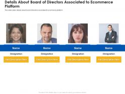 Details about board of directors associated to ecommerce platform ecommerce platform ppt graphics