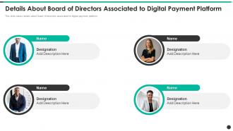 Details About Board Of Directors Associated To Platform Payment Processing Solution Provider