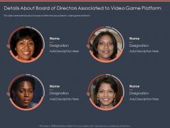 Details about board of directors associated to video game platform