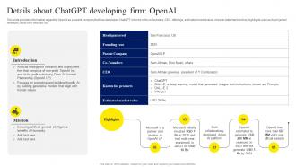 Details About ChatGPT Developing Firm OpenAI ChatGPT OpenAI Conversation AI Chatbot ChatGPT CD V