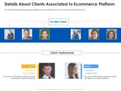 Details about clients associated to ecommerce platform ecommerce platform ppt demonstration