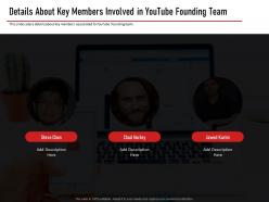 Details about key members involved in youtube founding team ppt powerpoint summary