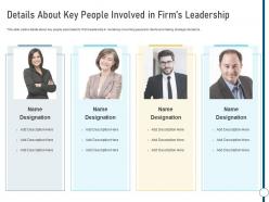 Details about key people involved in firms leadership coworking space ppt demonstration