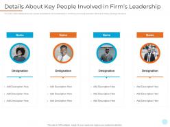 Details about key people involved in firms leadership shared workspace investor