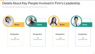 Details About Key People Involved In Firms Service Promotion Pitch Deck