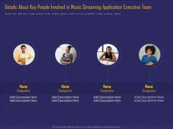 Details About Key People Involved In Music Streaming Application Executive Team Ppt Grid