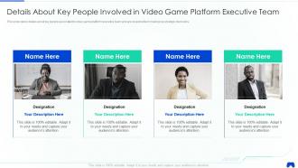 Details about key people involved in video game platform online adventure game elevator