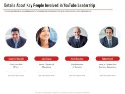 Details about key people involved in youtube leadership ppt infographics slide