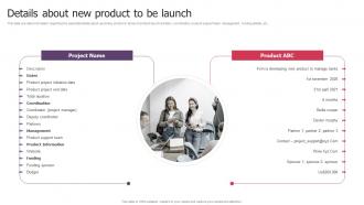 Details About New Product To Be Launch Product Launch Kickoff