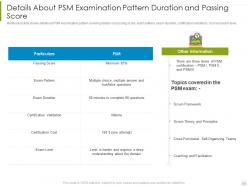 Details about psm examination pattern duration and passing score psm process it