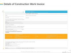 Details of construction work invoice required ppt powerpoint presentation pictures model