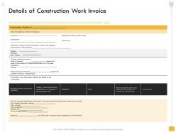 Details of construction work invoice specify ppt powerpoint presentation slides brochure